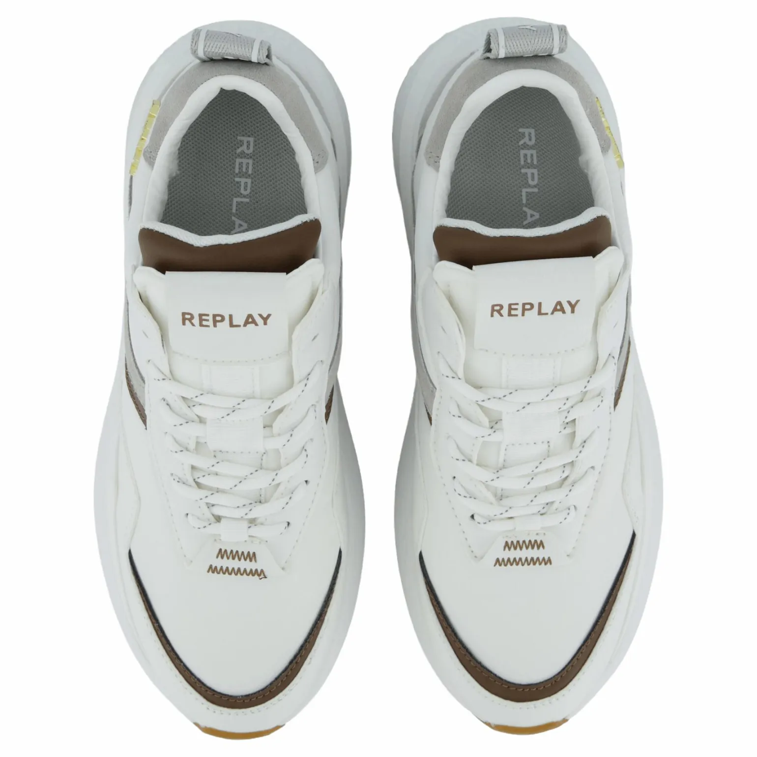 Athena Run White Brown