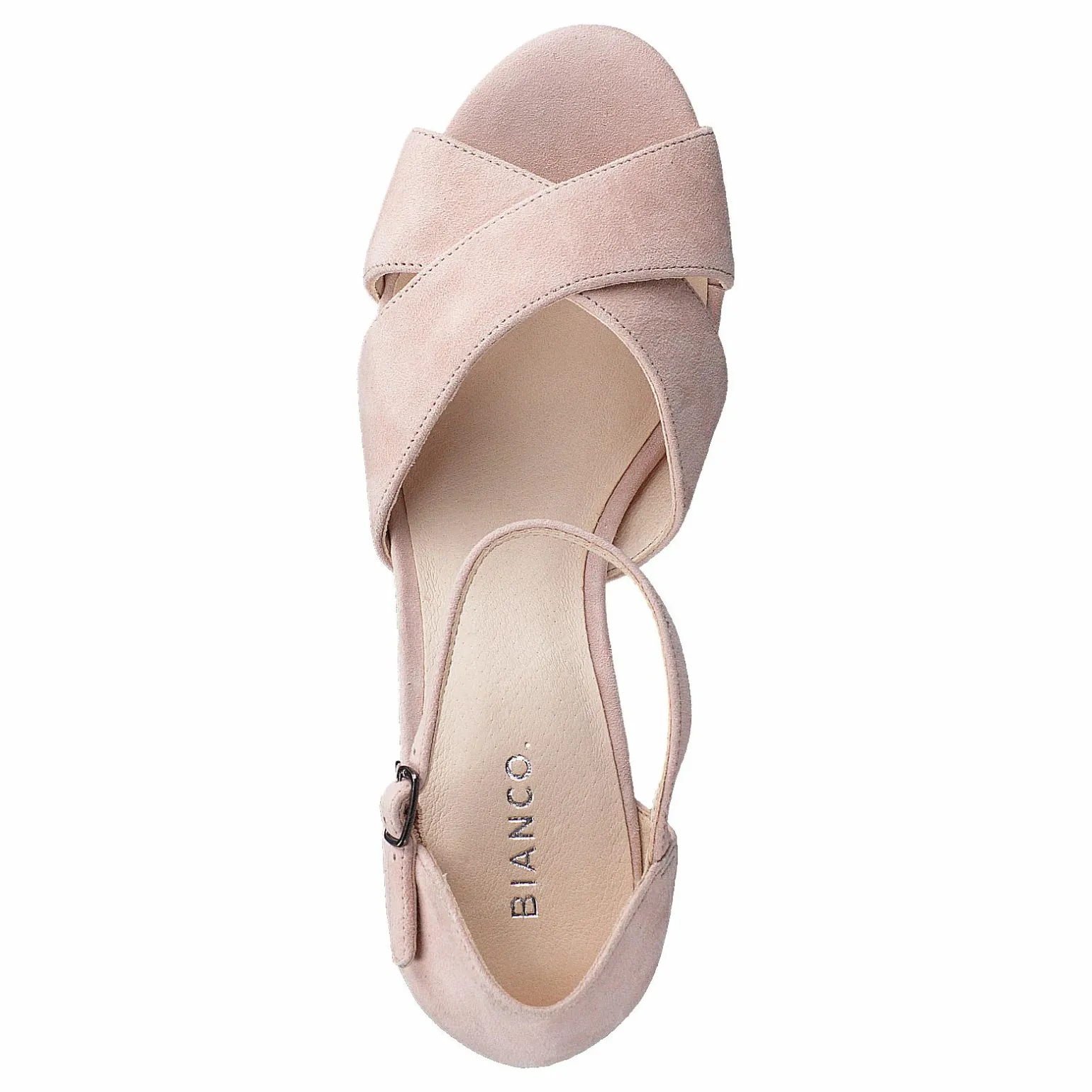 Biacate Suede Cross Sandal 491 Powder 1
