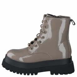 Biagas Laced Up Platform Boot  Taupe