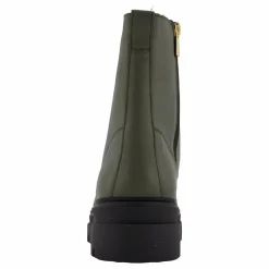 Bicolor Leather Lace-up Army Green