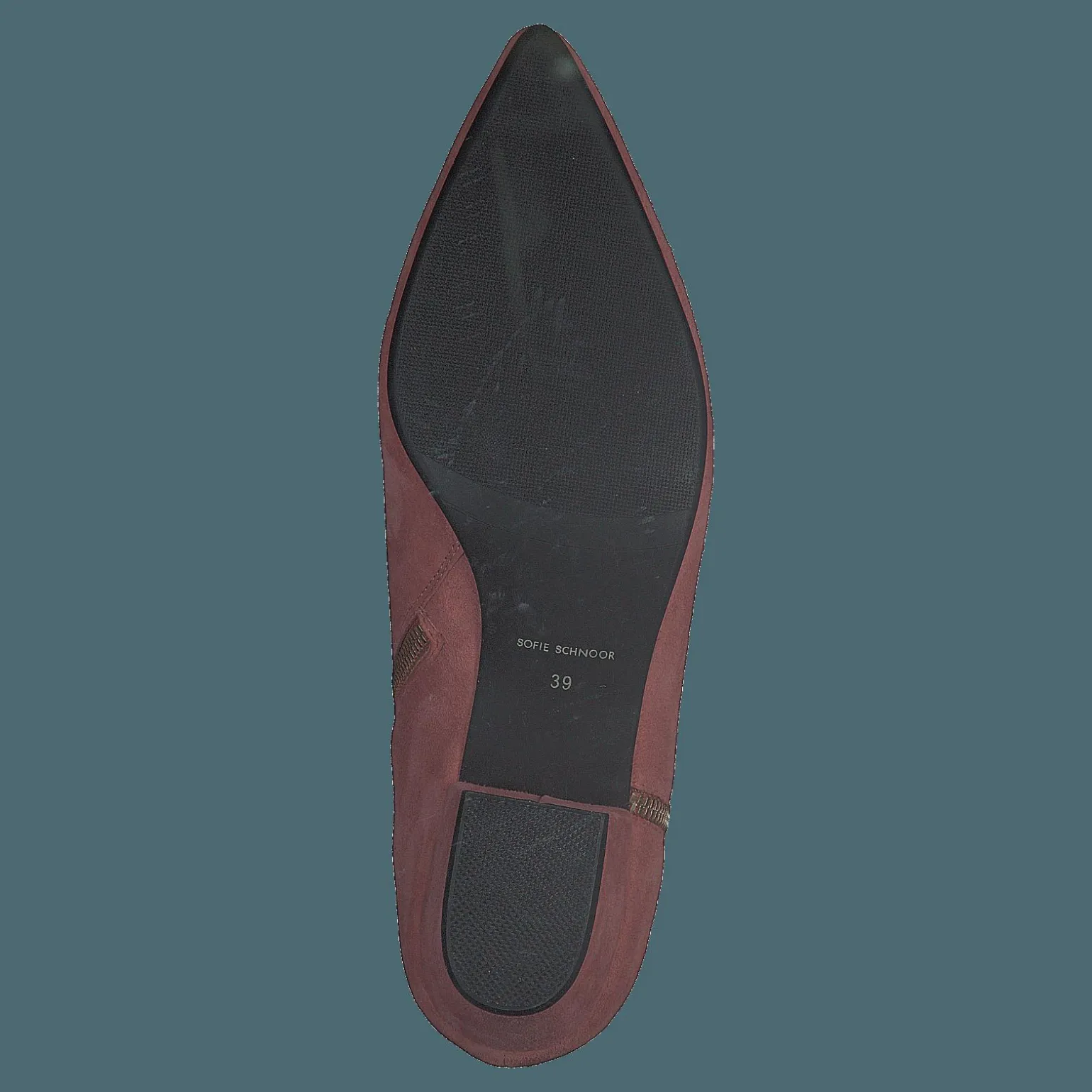 Boot Raw Zip Suede Cher - Cherry