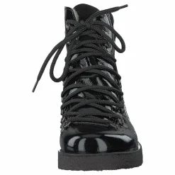 Boot With Laces And D-rings Black / Black
