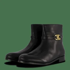 Briela Burnished Leather Bootie Black