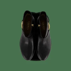 Briela Burnished Leather Bootie Black