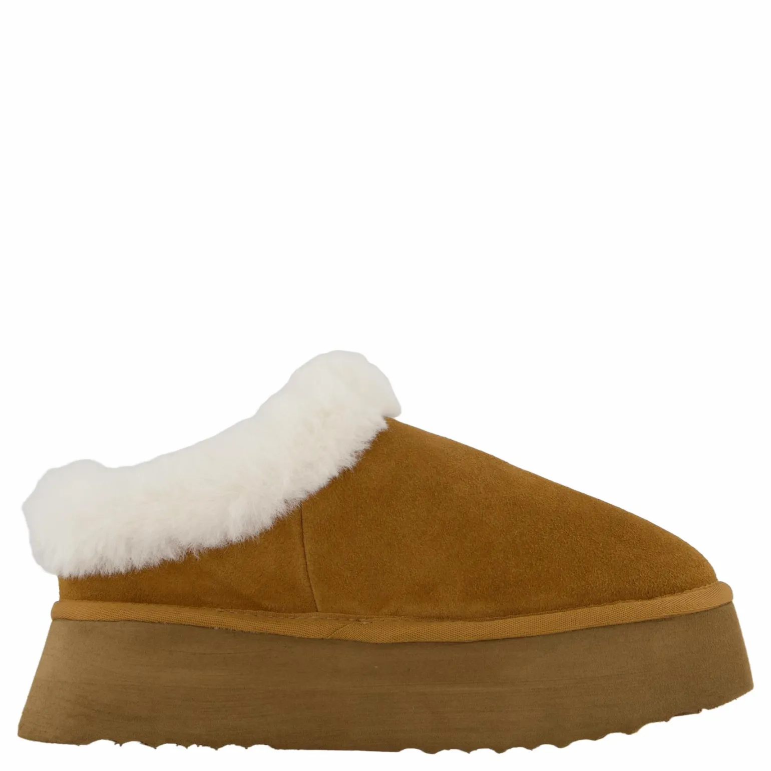 Chaplin Slide Chestnut Suede