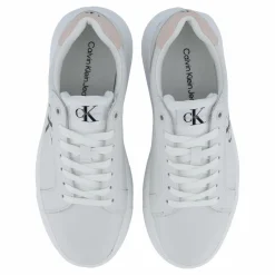 Chunky Cupsole Mono Lth Wn Bright White/whisper Pink
