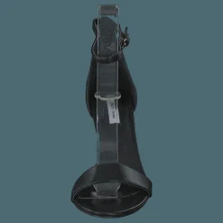 Cone Shape Strap Heels Black