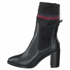 Cosy High Heel Leather Black