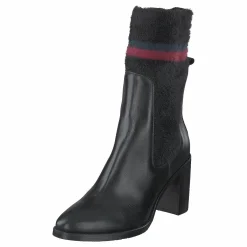Cosy High Heel Leather Black