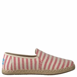 Deconstructed Alpargata Rope Red Woven Stripe