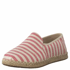 Deconstructed Alpargata Rope Red Woven Stripe