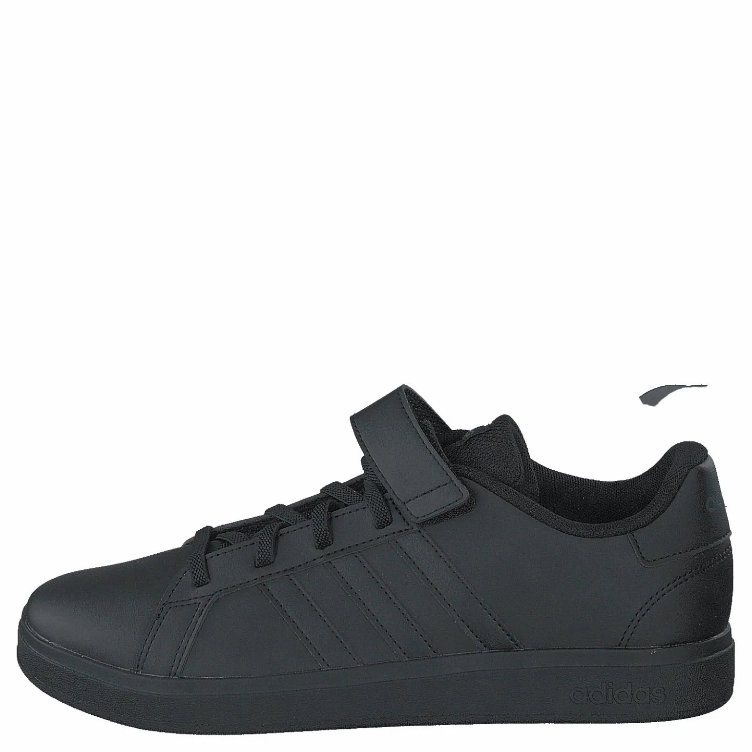 Grand Court Elastic Lace and Top Strap Shoes Core Black / Core Black / Grey Six