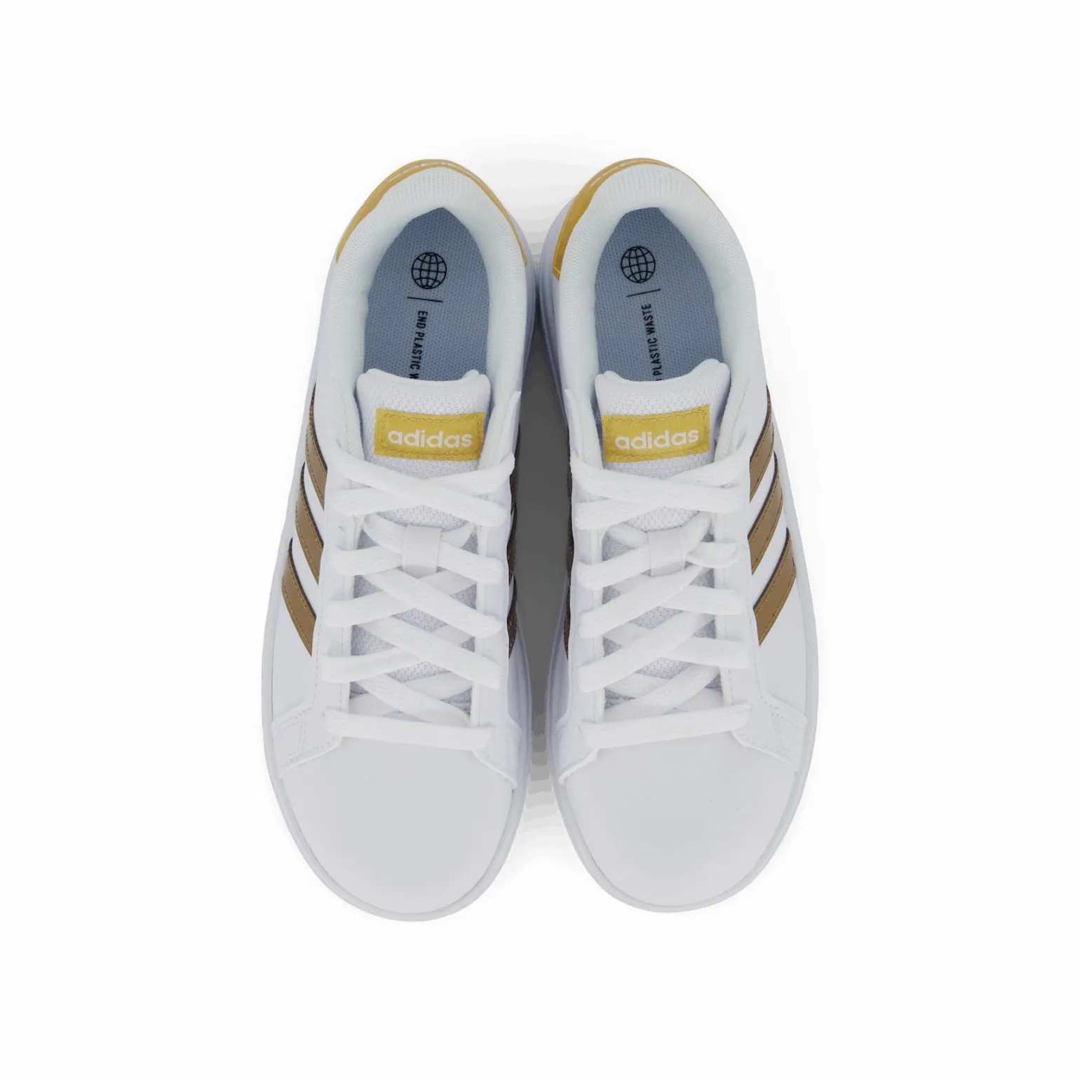 Grand Court Sustainable Lace Shoes Cloud White / Cloud White / Matte Gold