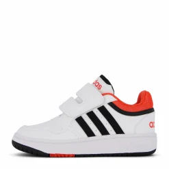 Hoops Shoes Cloud White / Core Black / Bright Red
