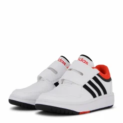 Hoops Shoes Cloud White / Core Black / Bright Red