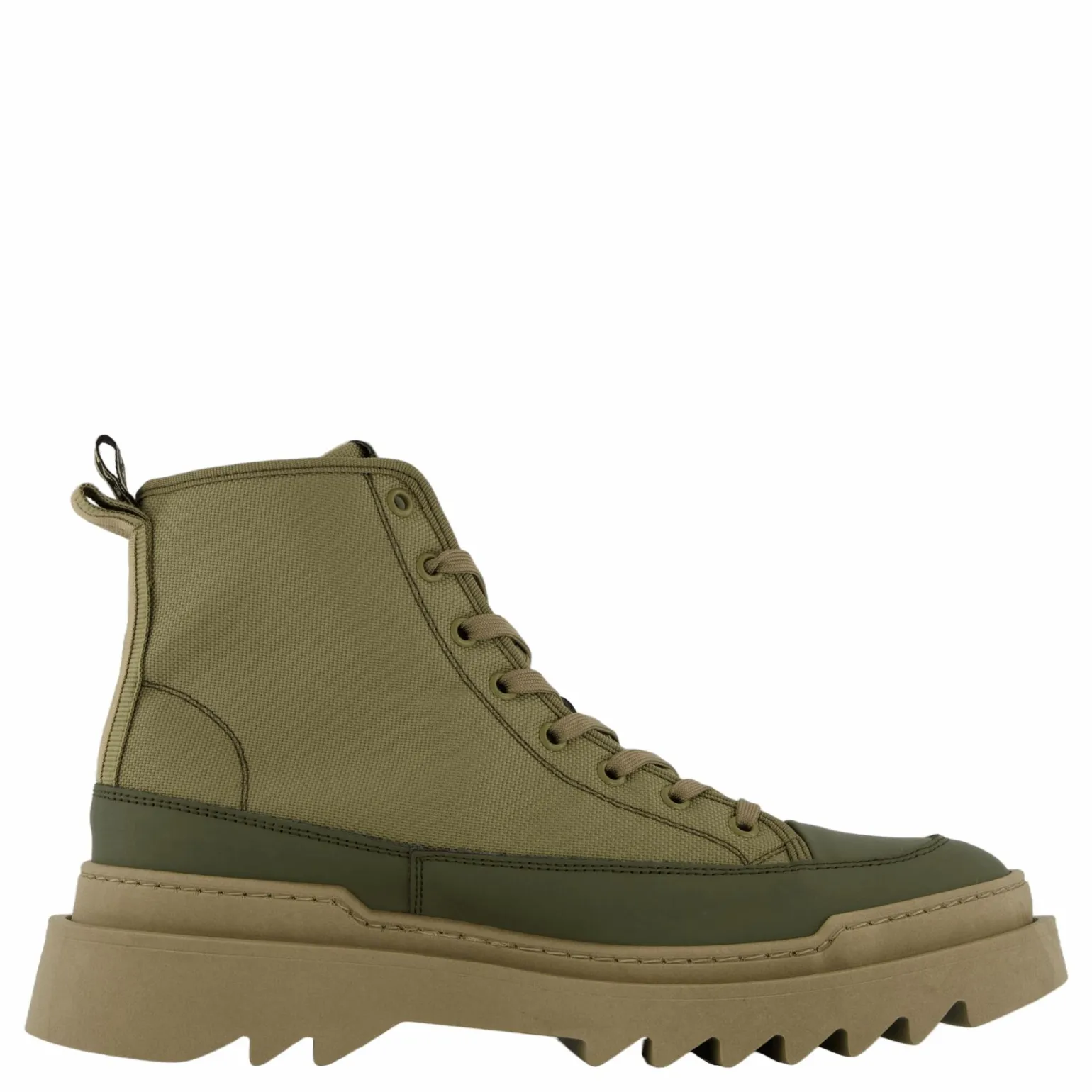 Kamiki High U Textile Kaki Green