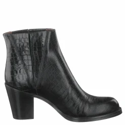 Luisa High Croco Black