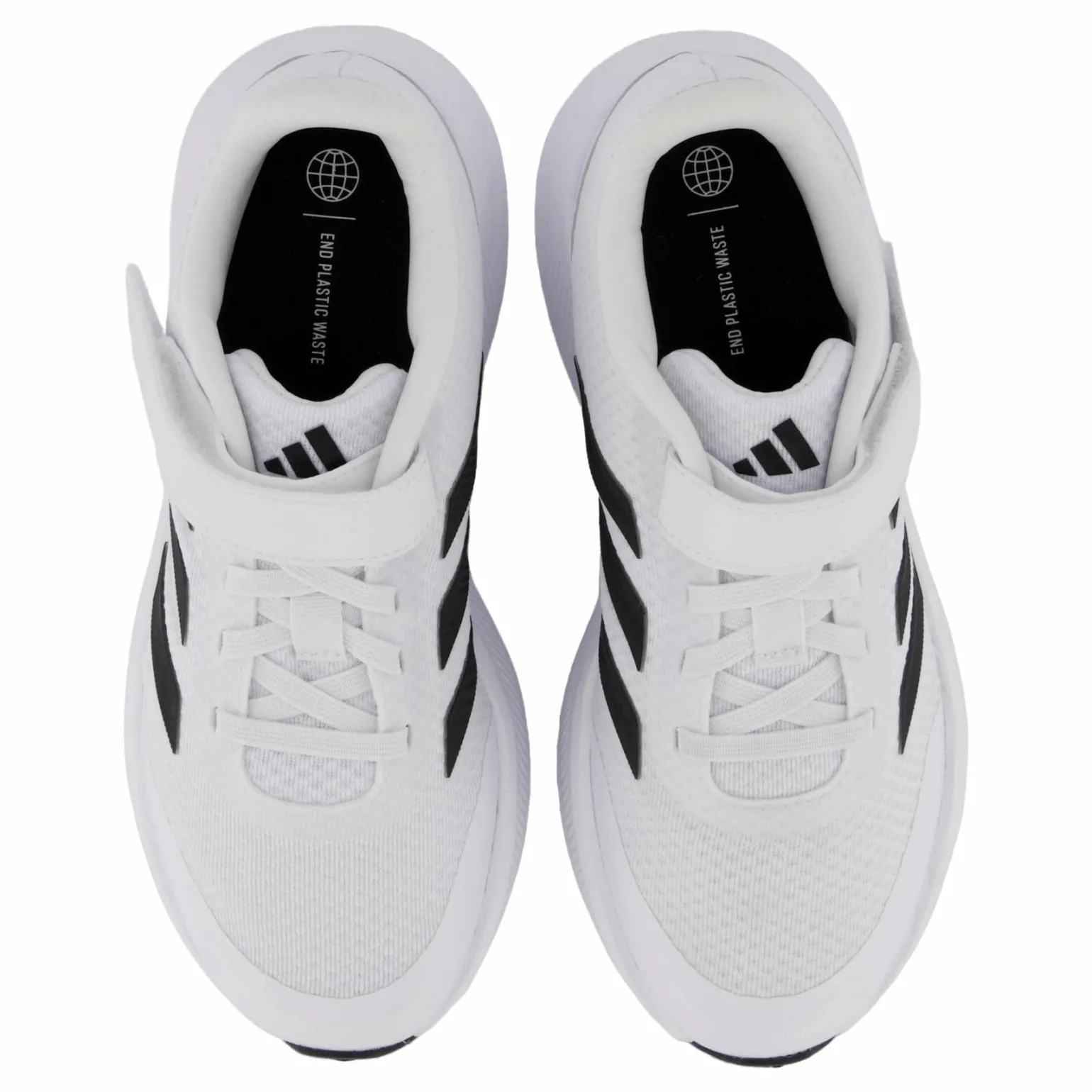 RunFalcon 3.0 Elastic Lace Top Strap Shoes Cloud White / Core Black / Cloud White