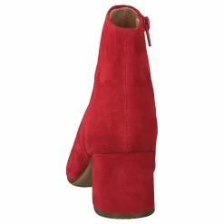 Sheer Flora Red Suede