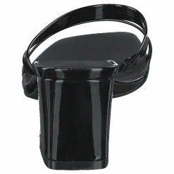 Squared Two Strap Sandals Black