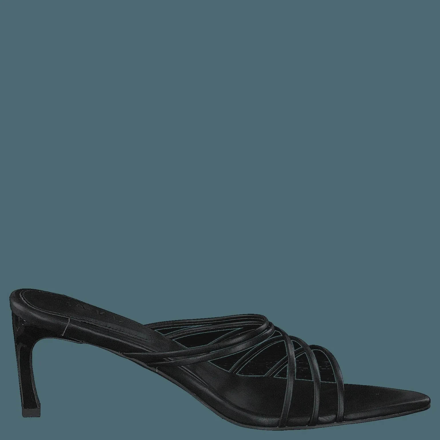 Strappy Pointy Sandals Black