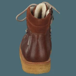 Tex-boot With Laces And Zipper Cognac/brown/brown