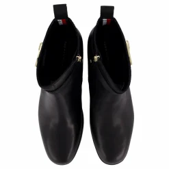 Th Logo Mid Heel Bootie Black
