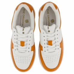 The Ella 2.0 White/orange Tumbled Leather