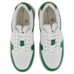 The Ella White Leather/green