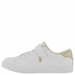 Theron V Ps White Smooth Pu/gold Metallick