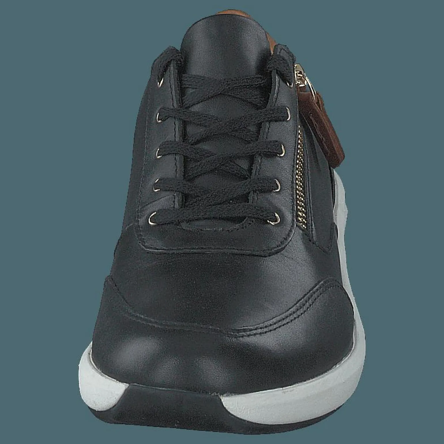 Un Rio Zip Black Leather