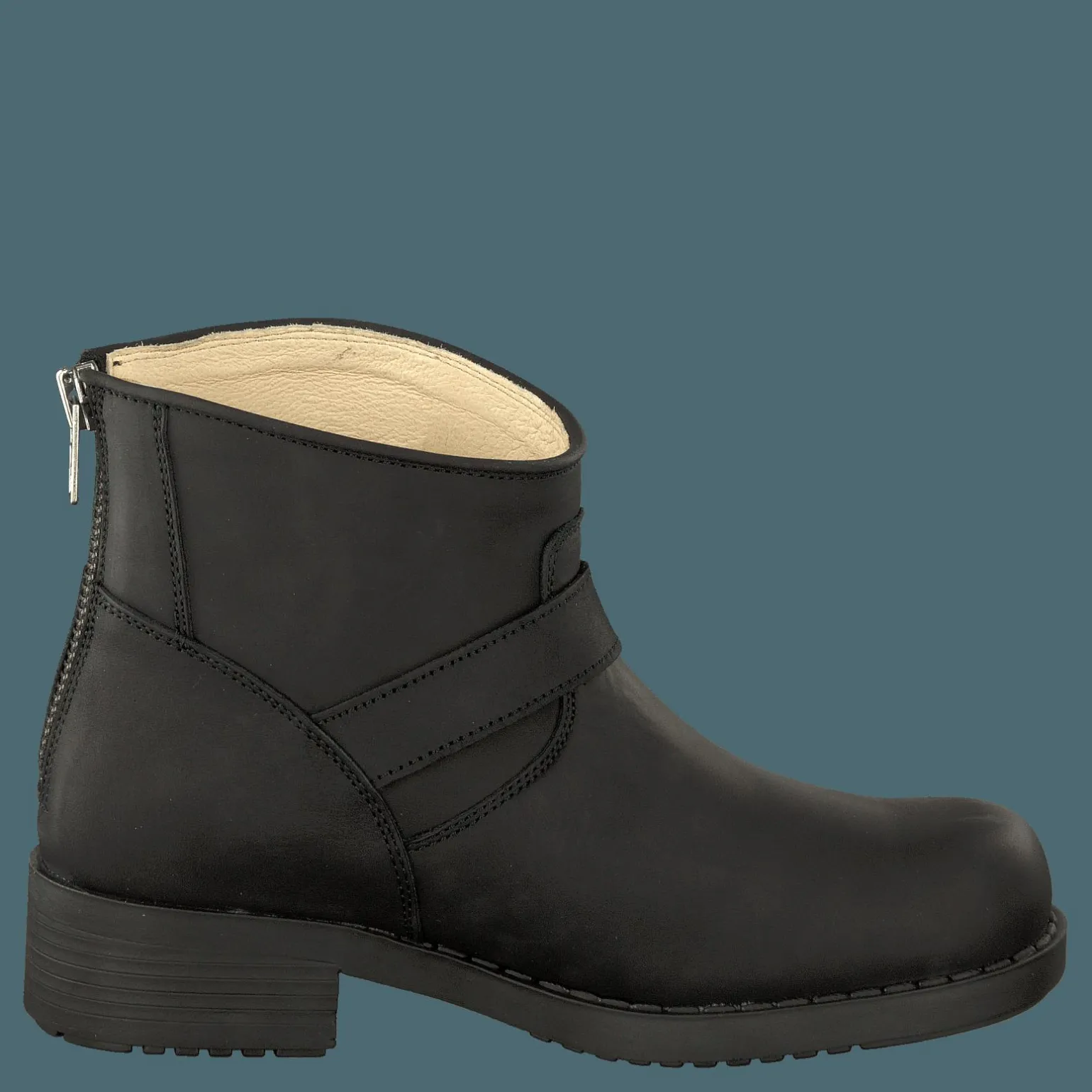 Very Low Boot Zip Back Black/Silver