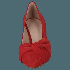Zita Suede Bow Pump 441 - Red 1
